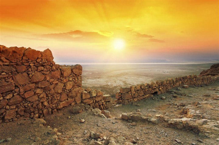 Dead Sea and Masada from Eilat